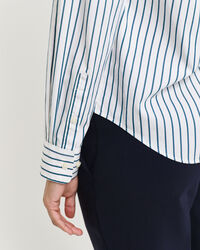 Regular fit klassisk stribet poplin-skjorte