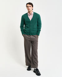 Cardigan af uldblanding