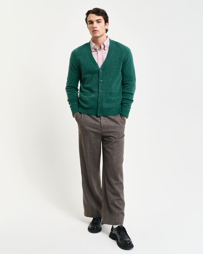 Cardigan af uldblanding