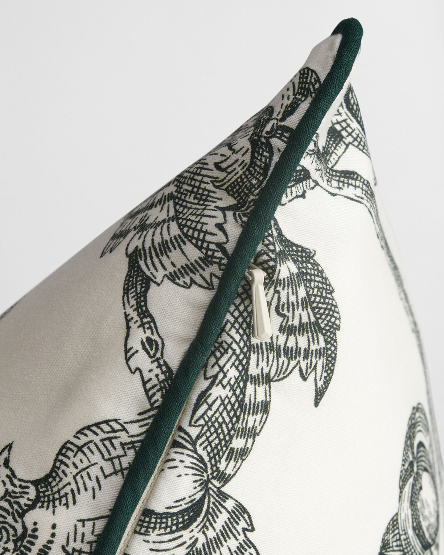 Satin pudebetræk med trætryk