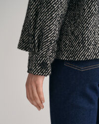 Mønstret kort uldjakke