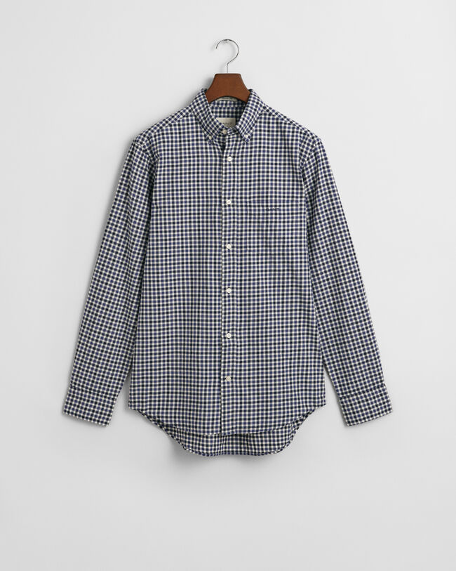Regular fit let gingham skjorte af twill