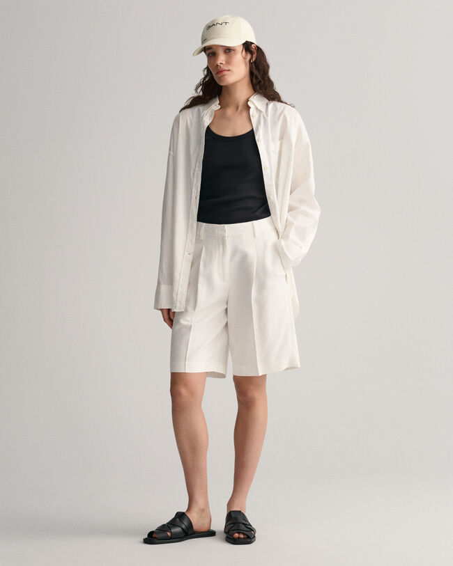 Relaxed fit shorts med læg