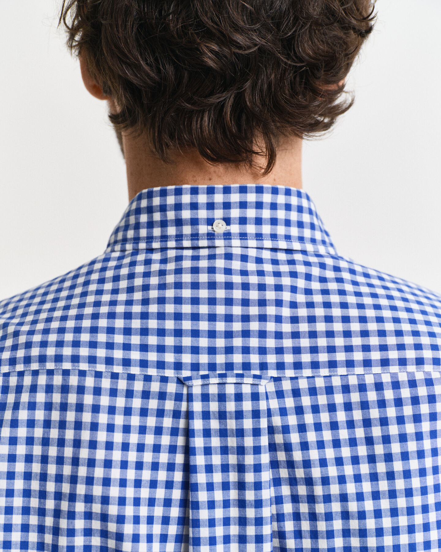 Regular fit klassisk gingham poplin-skjorte med korte ærmer