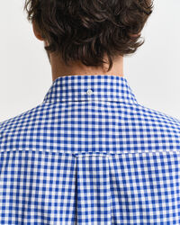 Regular fit klassisk gingham poplin-skjorte med korte ærmer