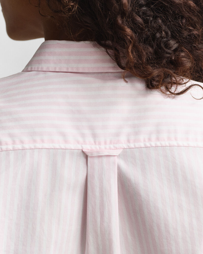 Regular fit klassisk stribet poplin-skjorte