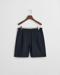Relaxed fit pull-on shorts i hørblanding
