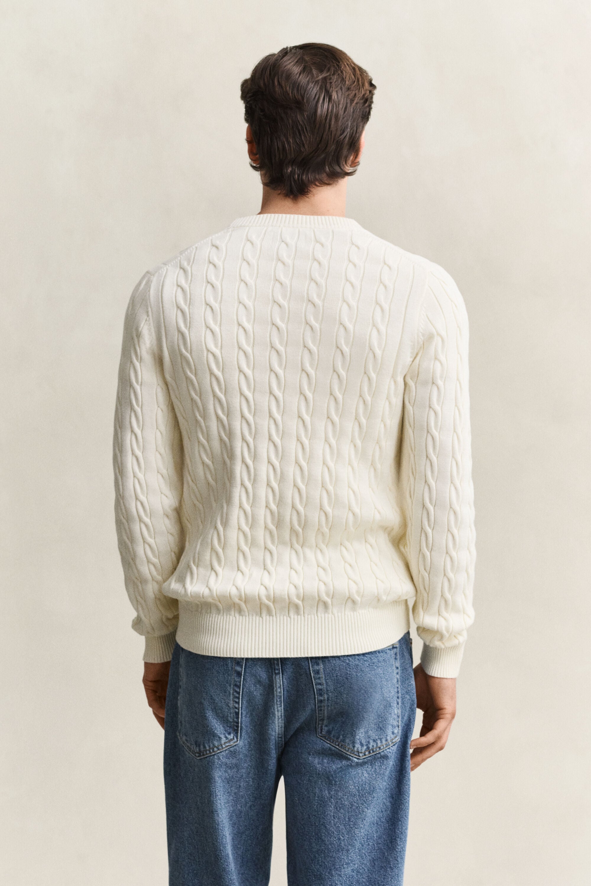 Classic sweater med kabelstrik
