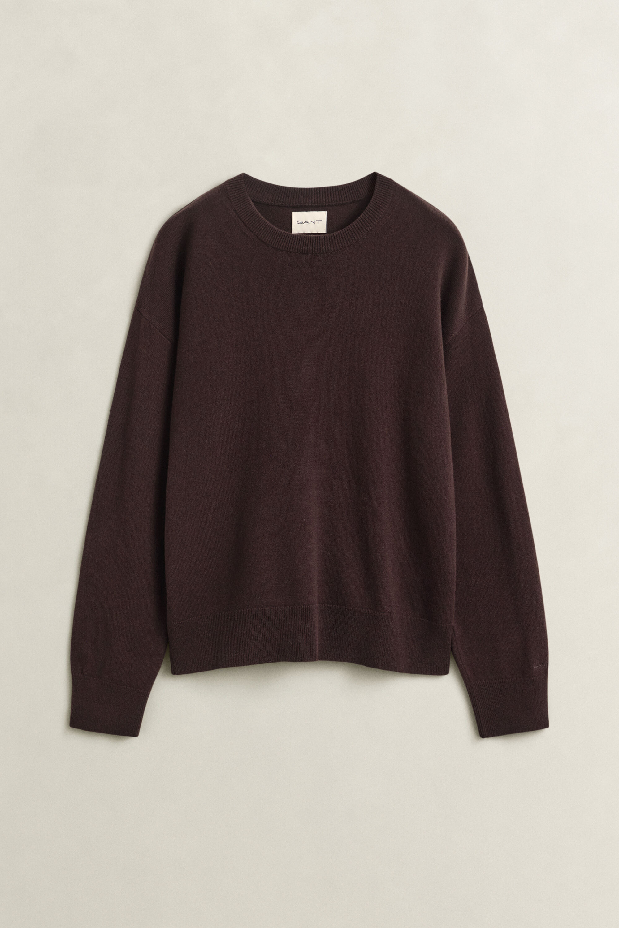 Crewneck sweater i ekstra fin lammeuld