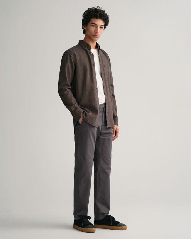 Regular fit sildebensmønstret flannelskjorte