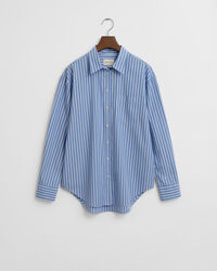 Relaxed fit klassisk stribet poplin-skjorte