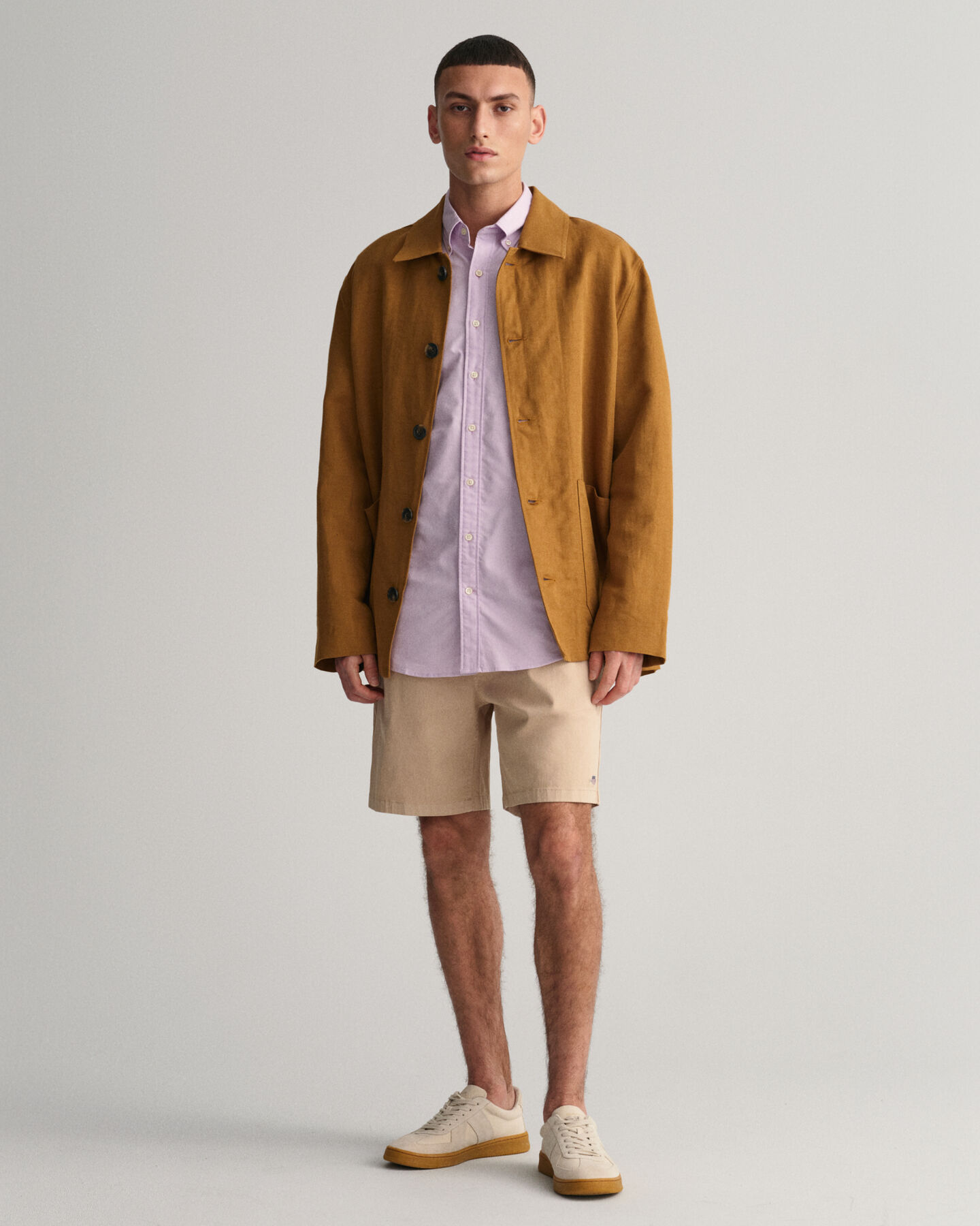 Regular fit Oxford-skjorte med korte &aelig;rmer