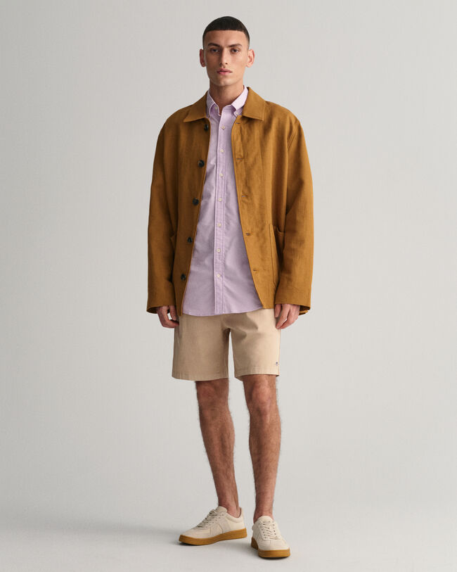 Regular fit Oxford-skjorte med korte &aelig;rmer