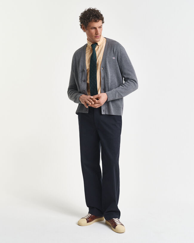 Afslappet cardigan i bomuld