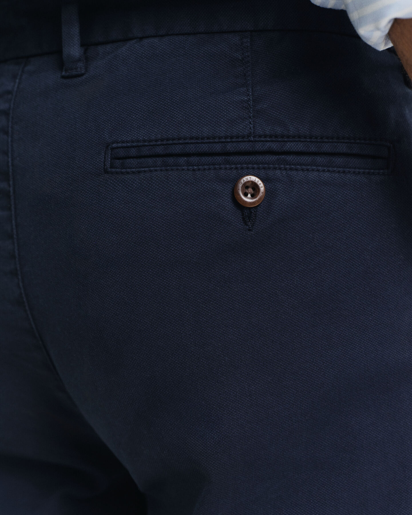 Slim fit Dobby chinobukser med struktur