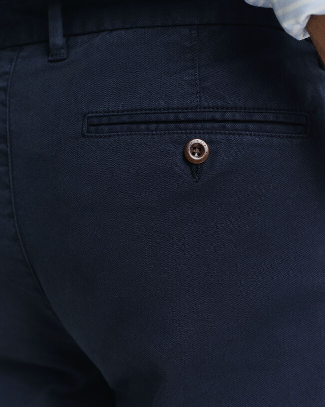 Slim fit Dobby chinobukser med struktur