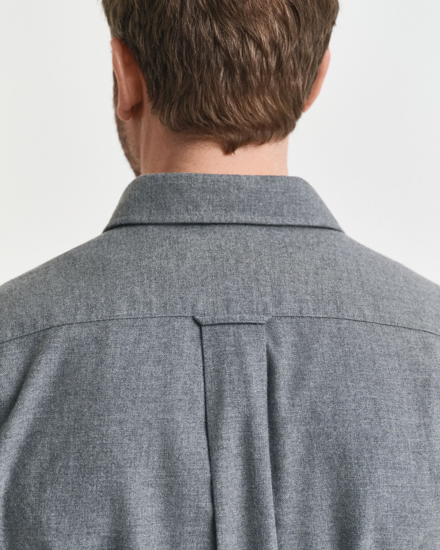 Regular fit melange flannelskjorte