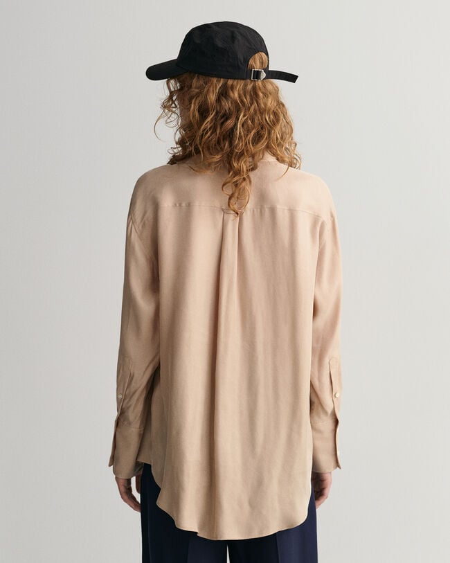 Relaxed fit skjorte med flaplommer