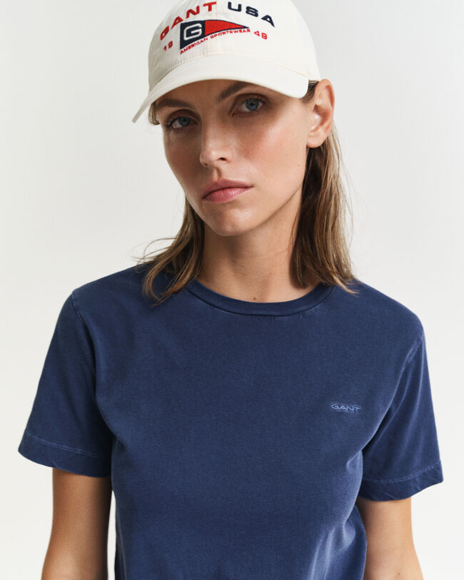 Sunfaded T-shirt med crewneck