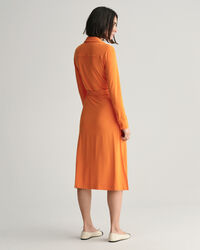 Slim fit jersey skjortekjole