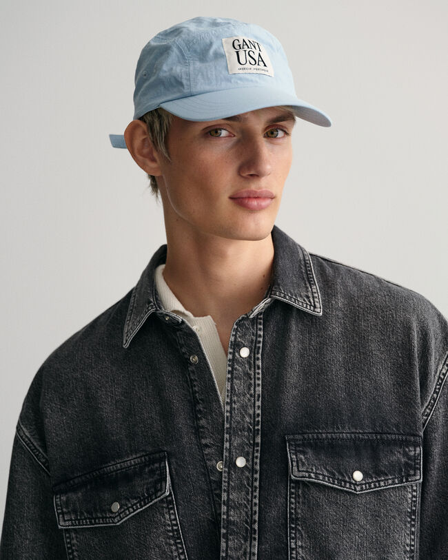 Oversized tung vasket denim-skjorte