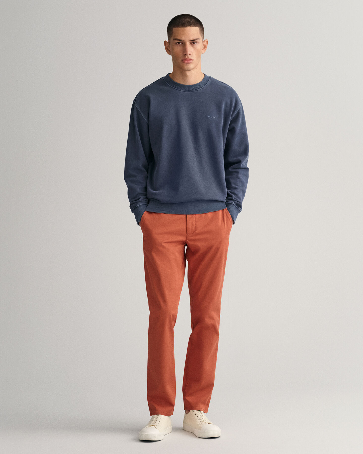 Hallden Slim fit chinobukser af twill