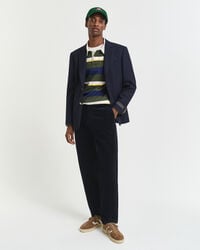 Regular fit chinobukser i jernbanefløjl