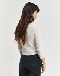 Sweater med V-hals sweater af ekstra fin merinould