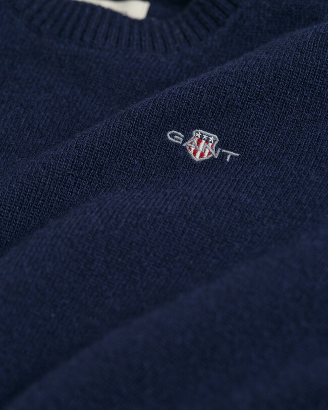 Kids crewneck sweater af lammeuld