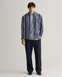 Relaxed fit silkeskjorte med tryk