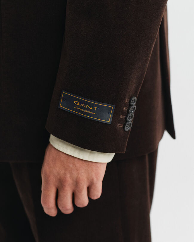 Jakkesæt-jakke i fløjl