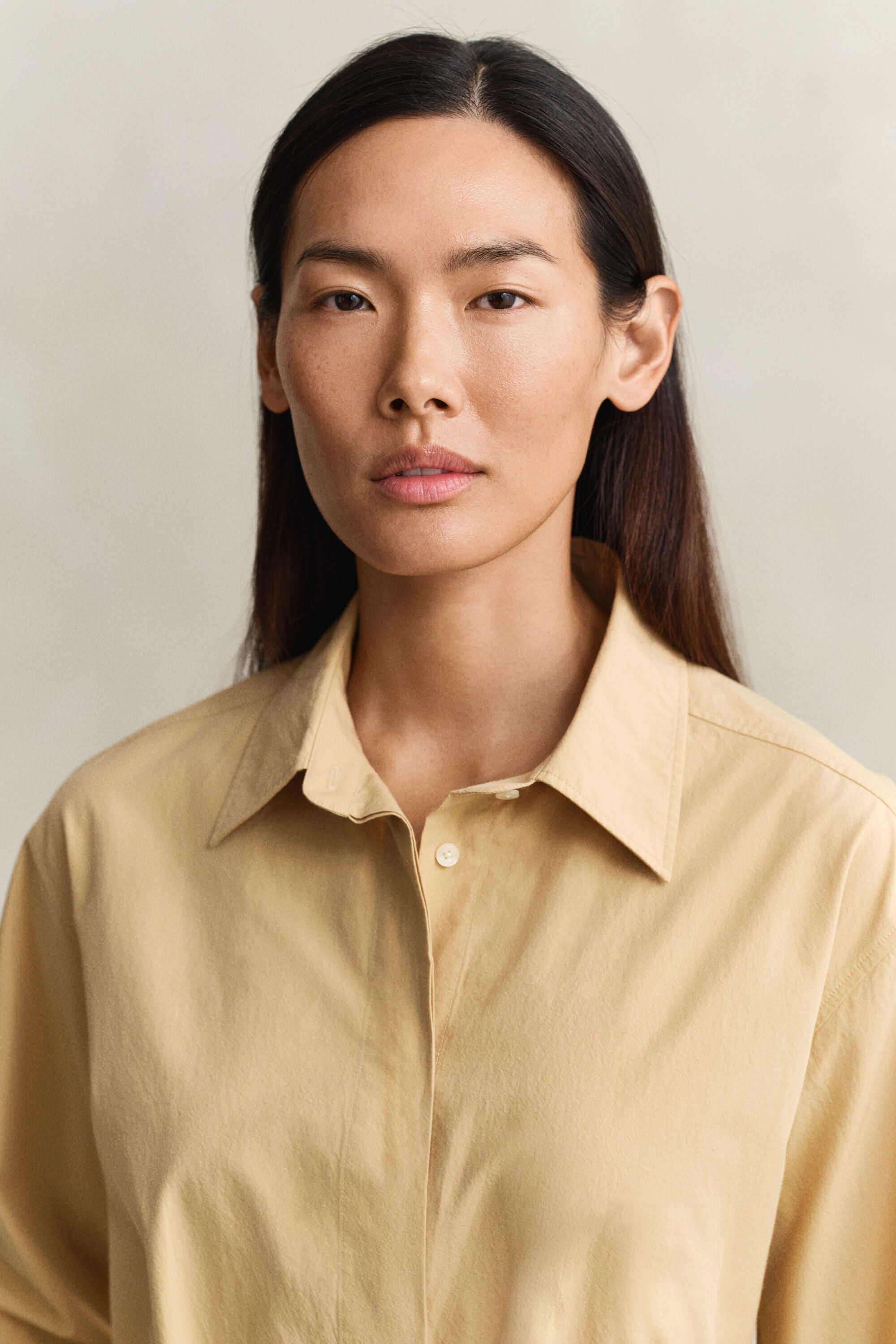 Skjortekjole i poplin med bælte