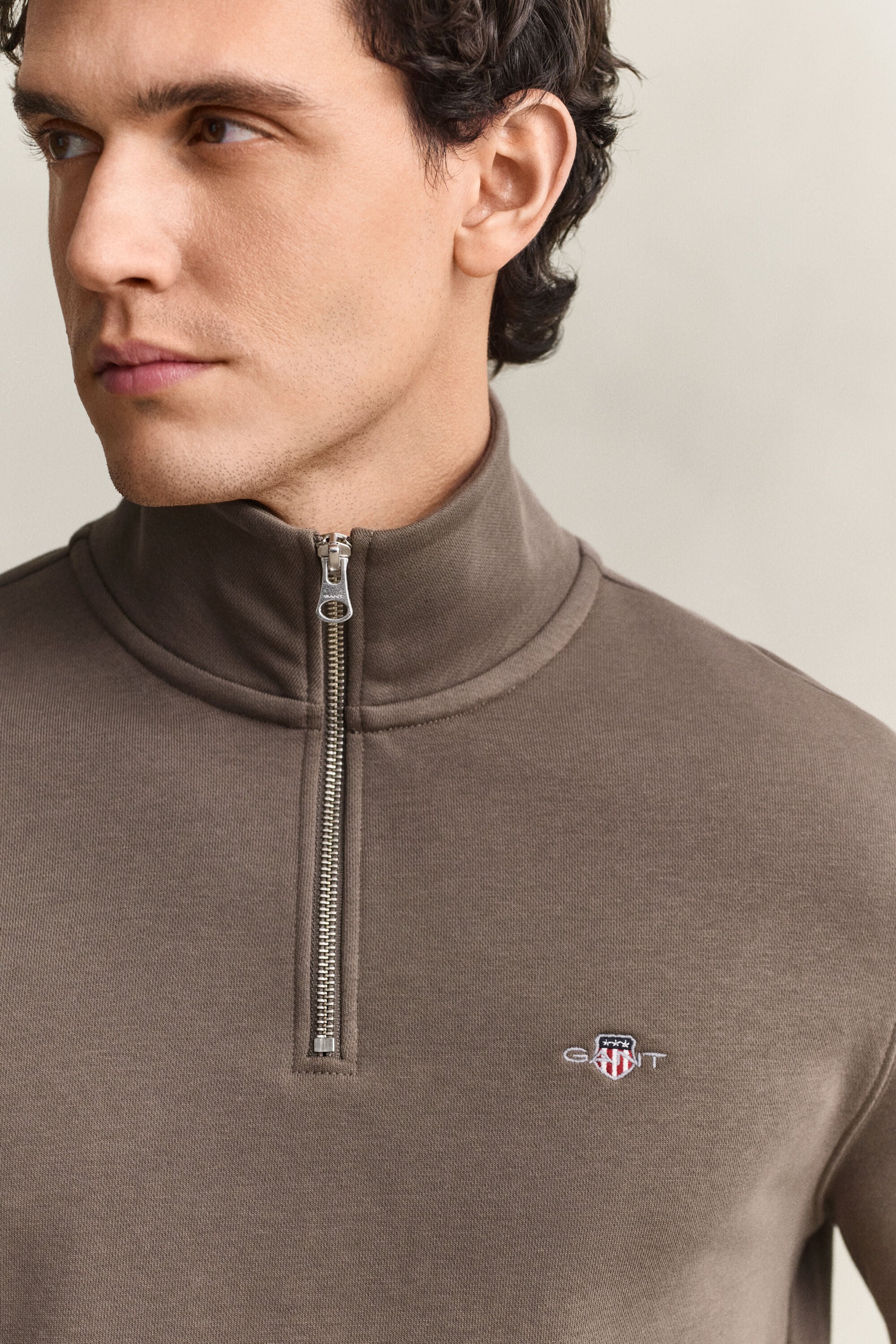 Shield sweatshirt med halv lynlås