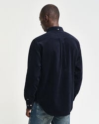 Regular fit skjorte af jernbanefløjl