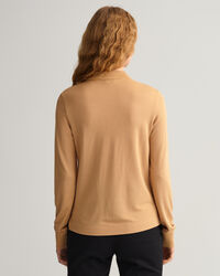 Detail Collar lang&aelig;rmet piqu&eacute; poloskjorte