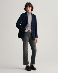 Håndsyet lige blazer