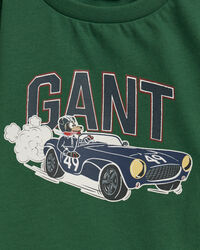 Baby Boy Driving Dog T-shirt med lange &aelig;rmer