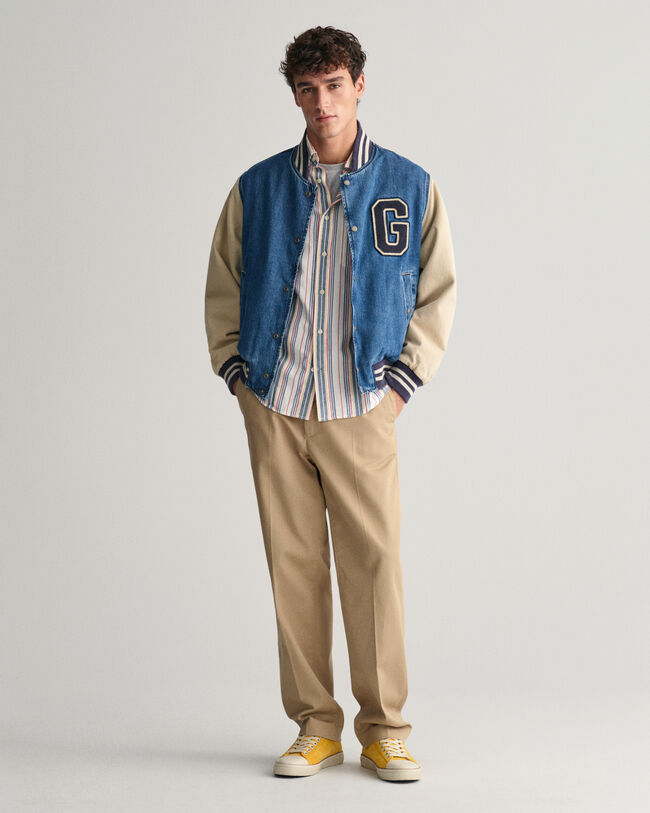 Regular fit stribet Archive Oxford-skjorte 