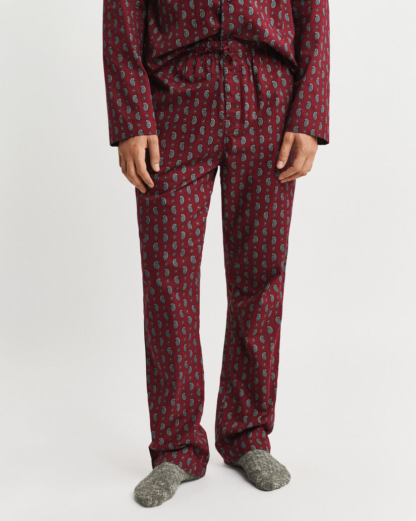 Pyjamassæt med paisley-tryk i gaveæske