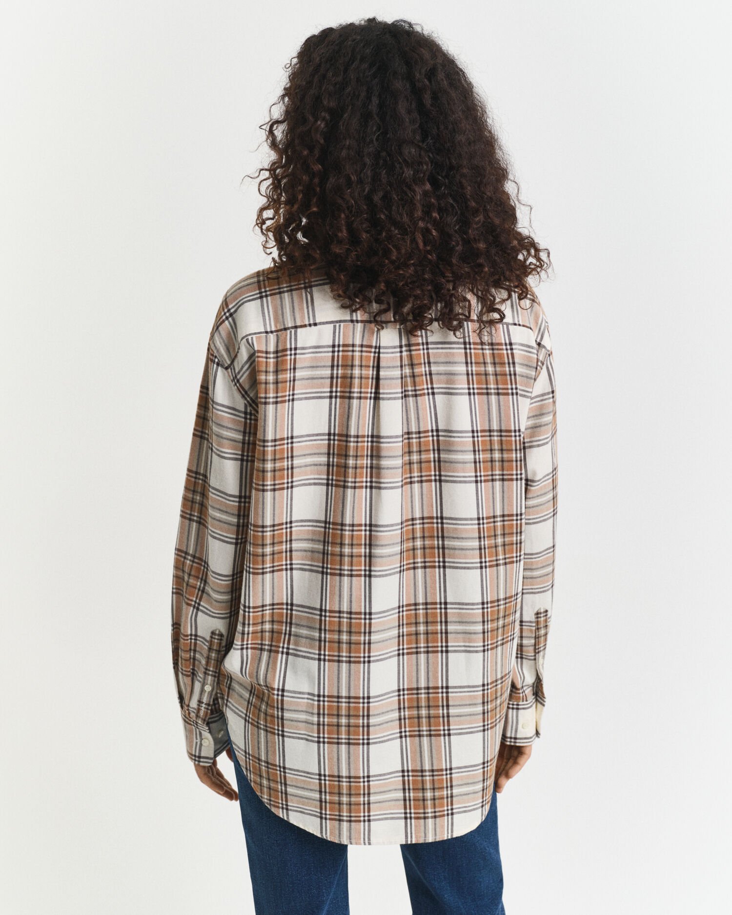 Relaxed fit ternet flannelskjorte