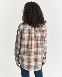 Relaxed fit ternet flannelskjorte