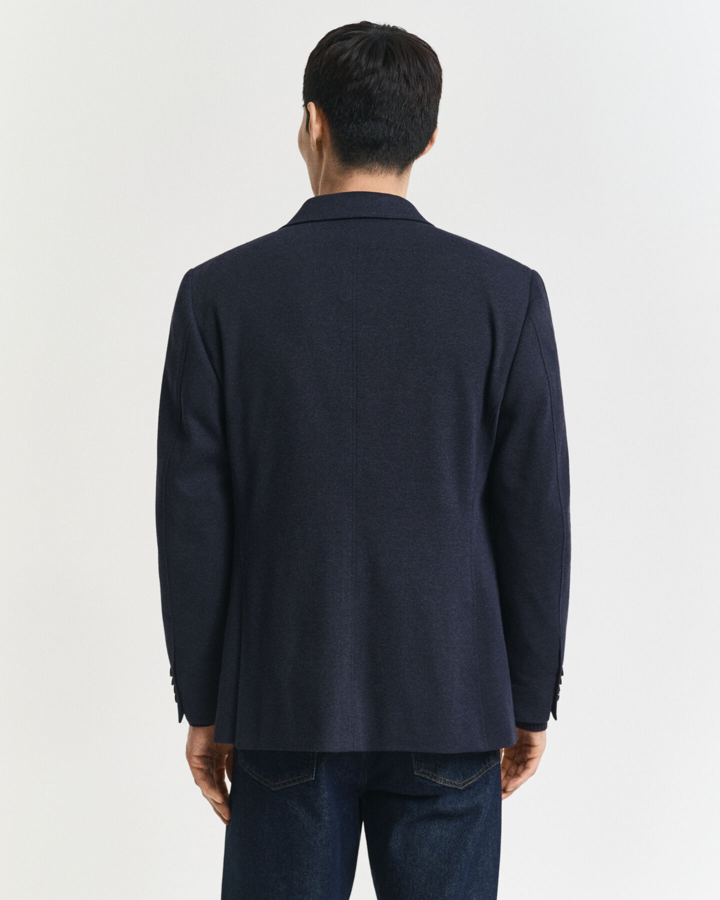 Slim fit tofarvet jersey piqué blazer