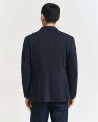 Slim fit tofarvet jersey piqué blazer