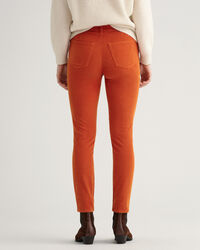 Farla Slim fit korte jeans i jernbanefl&oslash;jl