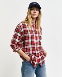 Relaxed fit ternet flannelskjorte