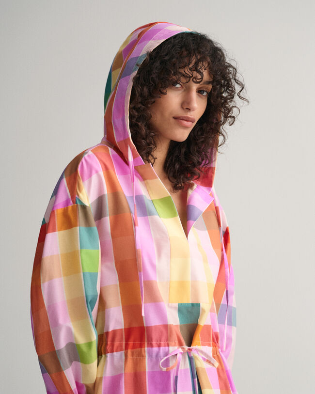 Flerternet kjole af bomuld og silke