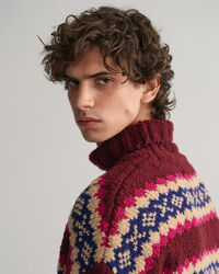 Fair Isle sweater med høj hals