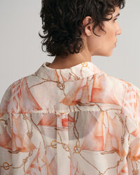 Relaxed fit bomuldssilkeskjorte med Sailing-tryk