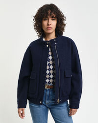 Harrington jakke af uld