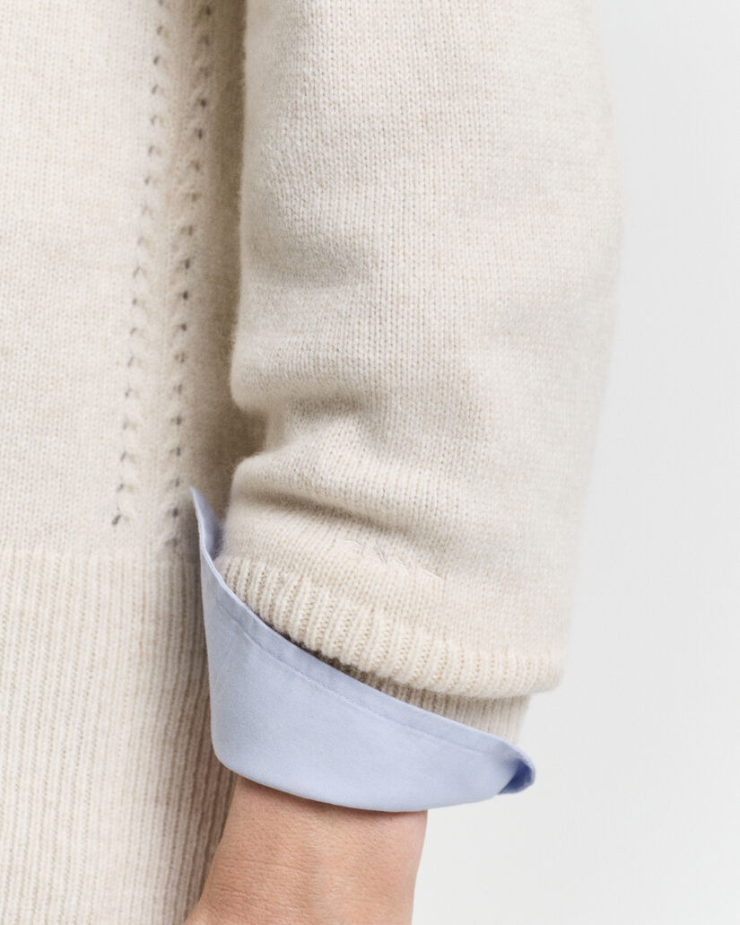 Cardigan af uld- og kashmirblanding